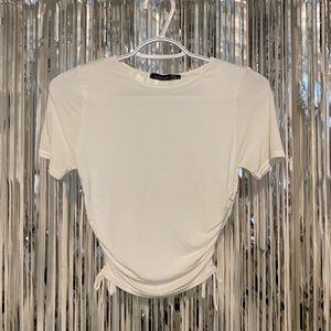 White ruched top
